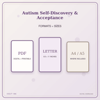 Idgit Ink Autism Self-Discovery & Acceptance deluxe journal and planner bundle — digital formats and available page sizes