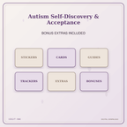 Idgit Ink Autism Self-Discovery & Acceptance deluxe journal and planner bundle — included digital stickers and cards