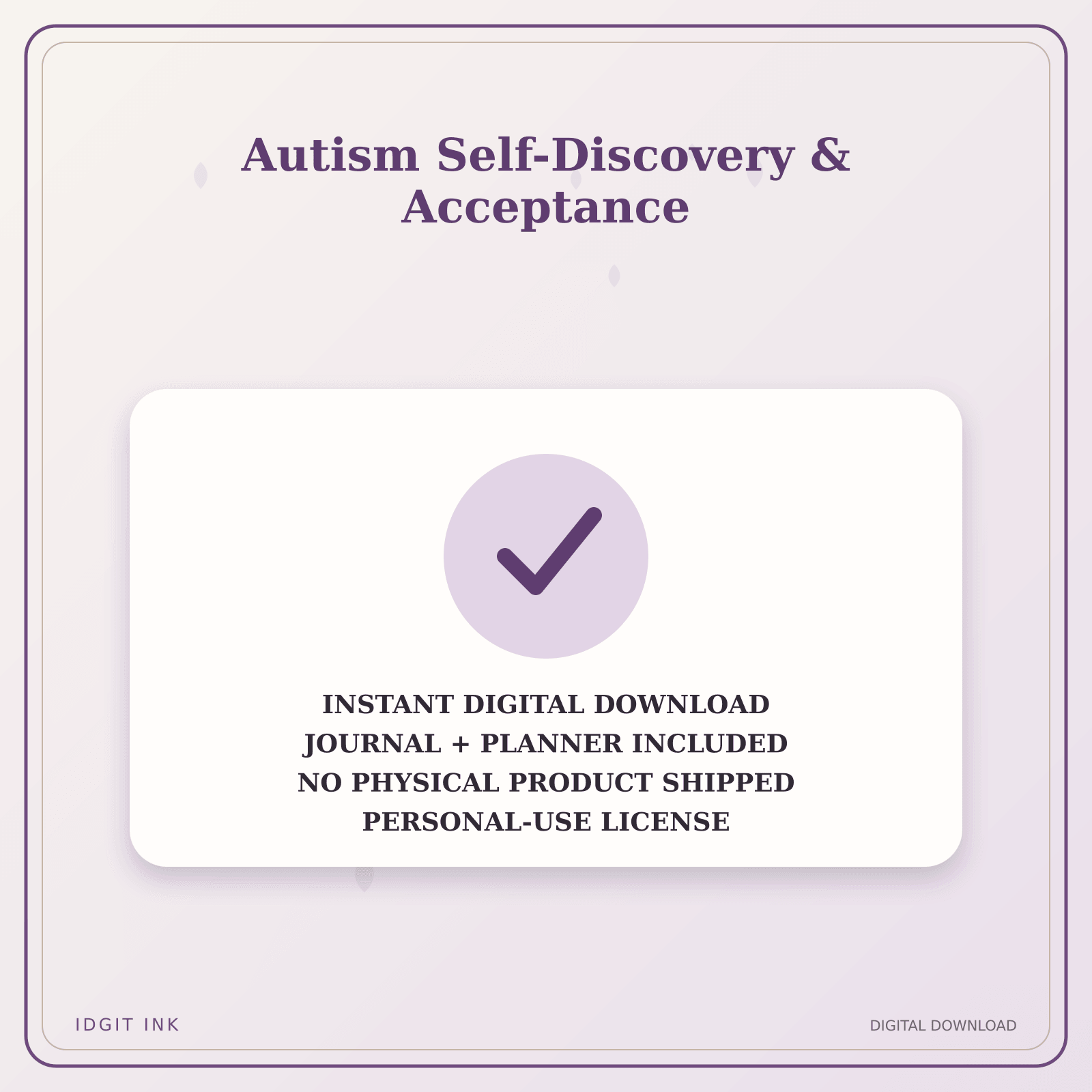 Idgit Ink Autism Self-Discovery & Acceptance deluxe journal and planner bundle — instant download and no physical product notice