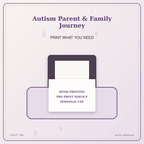 Idgit Ink Autism Parent & Family Journey deluxe journal and planner bundle — home and professional printing information