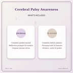 Idgit Ink Cerebral Palsy Awareness deluxe journal and planner bundle — complete journal and planner bundle contents