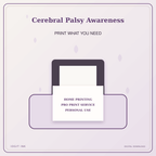 Idgit Ink Cerebral Palsy Awareness deluxe journal and planner bundle — home and professional printing information