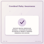 Idgit Ink Cerebral Palsy Awareness deluxe journal and planner bundle — instant download and no physical product notice