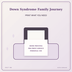 Idgit Ink Down Syndrome Family Journey deluxe journal and planner bundle — home and professional printing information