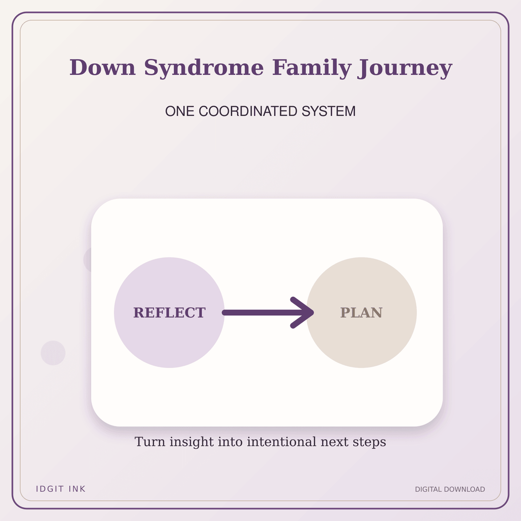 Idgit Ink Down Syndrome Family Journey deluxe journal and planner bundle — topic-specific benefits and use cases