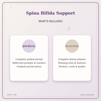 Idgit Ink Spina Bifida Support deluxe journal and planner bundle — complete journal and planner bundle contents