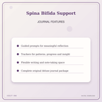 Idgit Ink Spina Bifida Support deluxe journal and planner bundle — journal prompts and reflection features