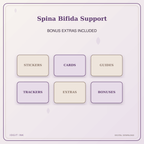 Idgit Ink Spina Bifida Support deluxe journal and planner bundle — included digital stickers and cards