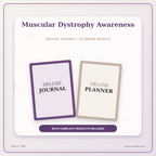 Idgit Ink Muscular Dystrophy Awareness deluxe journal and planner bundle — primary bundle cover showing both deluxe products
