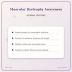 Idgit Ink Muscular Dystrophy Awareness deluxe journal and planner bundle — journal prompts and reflection features
