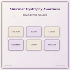 Idgit Ink Muscular Dystrophy Awareness deluxe journal and planner bundle — included digital stickers and cards