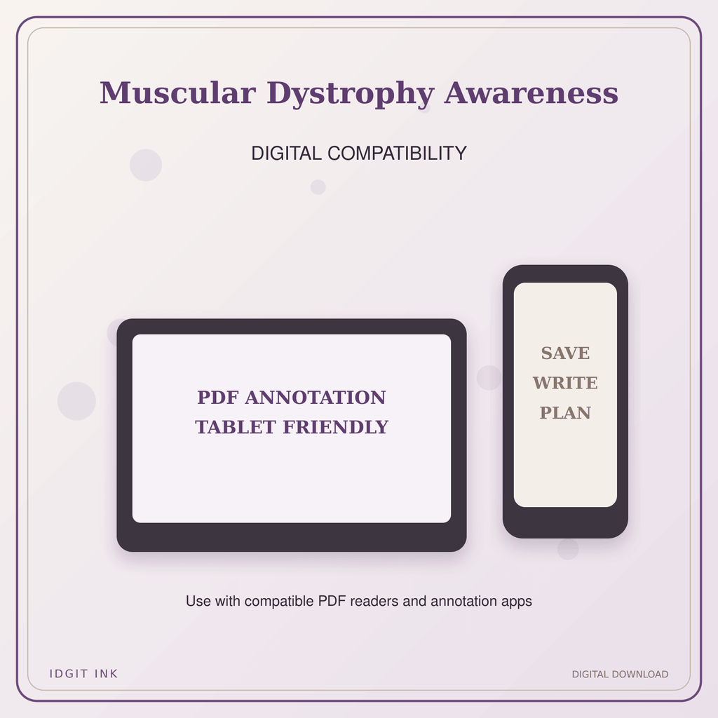 Idgit Ink Muscular Dystrophy Awareness deluxe journal and planner bundle — tablet and pdf annotation compatibility