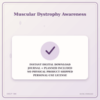 Idgit Ink Muscular Dystrophy Awareness deluxe journal and planner bundle — instant download and no physical product notice