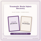 Idgit Ink Traumatic Brain Injury Recovery deluxe journal and planner bundle — primary bundle cover showing both deluxe products