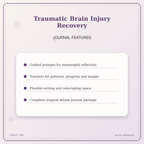 Idgit Ink Traumatic Brain Injury Recovery deluxe journal and planner bundle — journal prompts and reflection features