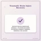 Idgit Ink Traumatic Brain Injury Recovery deluxe journal and planner bundle — instant download and no physical product notice
