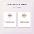 Idgit Ink Stroke Recovery Journey deluxe journal and planner bundle — complete journal and planner bundle contents