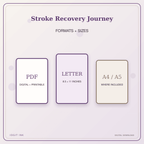 Idgit Ink Stroke Recovery Journey deluxe journal and planner bundle — digital formats and available page sizes