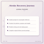 Idgit Ink Stroke Recovery Journey deluxe journal and planner bundle — journal prompts and reflection features