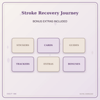 Idgit Ink Stroke Recovery Journey deluxe journal and planner bundle — included digital stickers and cards