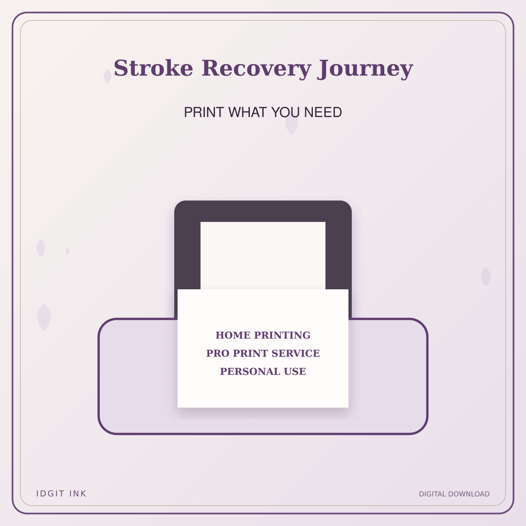 Idgit Ink Stroke Recovery Journey deluxe journal and planner bundle — home and professional printing information