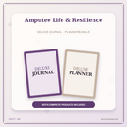 Idgit Ink Amputee Life & Resilience deluxe journal and planner bundle — primary bundle cover showing both deluxe products