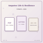 Idgit Ink Amputee Life & Resilience deluxe journal and planner bundle — digital formats and available page sizes