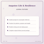 Idgit Ink Amputee Life & Resilience deluxe journal and planner bundle — journal prompts and reflection features