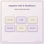 Idgit Ink Amputee Life & Resilience deluxe journal and planner bundle — included digital stickers and cards