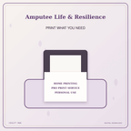 Idgit Ink Amputee Life & Resilience deluxe journal and planner bundle — home and professional printing information