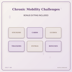 Idgit Ink Chronic Mobility Challenges deluxe journal and planner bundle — included digital stickers and cards