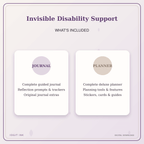 Idgit Ink Invisible Disability Support deluxe journal and planner bundle — complete journal and planner bundle contents