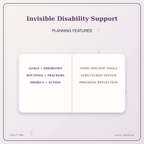 Idgit Ink Invisible Disability Support deluxe journal and planner bundle — planner organization and planning features