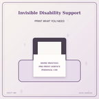Idgit Ink Invisible Disability Support deluxe journal and planner bundle — home and professional printing information