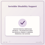 Idgit Ink Invisible Disability Support deluxe journal and planner bundle — instant download and no physical product notice