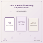 Idgit Ink Deaf & Hard-of-Hearing Empowerment deluxe journal and planner bundle — digital formats and available page sizes
