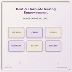 Idgit Ink Deaf & Hard-of-Hearing Empowerment deluxe journal and planner bundle — included digital stickers and cards