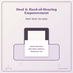 Idgit Ink Deaf & Hard-of-Hearing Empowerment deluxe journal and planner bundle — home and professional printing information