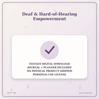 Idgit Ink Deaf & Hard-of-Hearing Empowerment deluxe journal and planner bundle — instant download and no physical product notice
