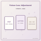 Idgit Ink Vision-Loss Adjustment deluxe journal and planner bundle — digital formats and available page sizes