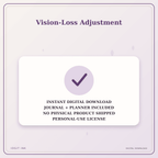Idgit Ink Vision-Loss Adjustment deluxe journal and planner bundle — instant download and no physical product notice