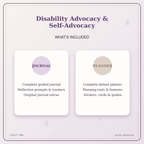 Idgit Ink Disability Advocacy & Self-Advocacy deluxe journal and planner bundle — complete journal and planner bundle contents