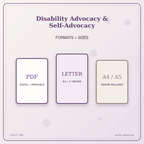 Idgit Ink Disability Advocacy & Self-Advocacy deluxe journal and planner bundle — digital formats and available page sizes