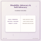 Idgit Ink Disability Advocacy & Self-Advocacy deluxe journal and planner bundle — planner organization and planning features