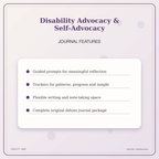Idgit Ink Disability Advocacy & Self-Advocacy deluxe journal and planner bundle — journal prompts and reflection features