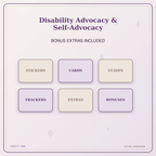 Idgit Ink Disability Advocacy & Self-Advocacy deluxe journal and planner bundle — included digital stickers and cards