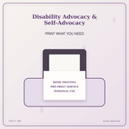 Idgit Ink Disability Advocacy & Self-Advocacy deluxe journal and planner bundle — home and professional printing information
