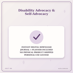 Idgit Ink Disability Advocacy & Self-Advocacy deluxe journal and planner bundle — instant download and no physical product notice