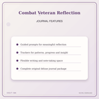 Idgit Ink Combat Veteran Reflection deluxe journal and planner bundle — journal prompts and reflection features