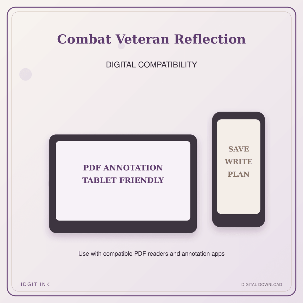 Idgit Ink Combat Veteran Reflection deluxe journal and planner bundle — tablet and pdf annotation compatibility